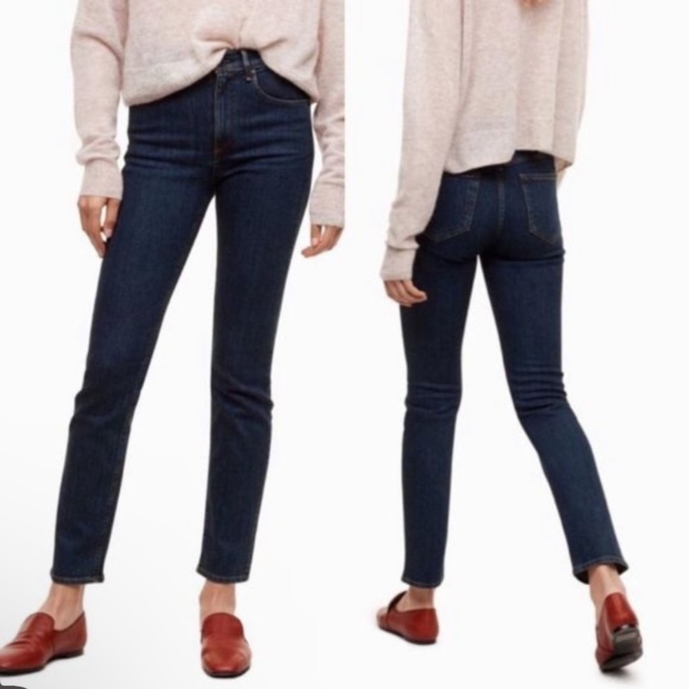NWT Rag & Bone Cigarette Jean Dark Paz Dark Wash Denim Skinny Size 24